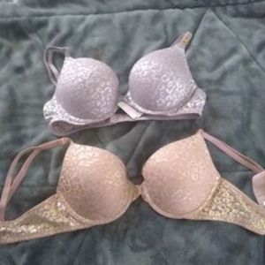 (SOLD) 2 Victorias secret pink Push up bras